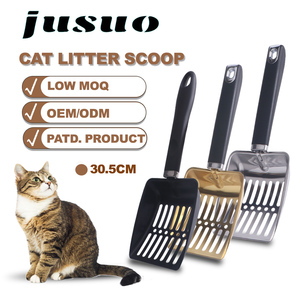 Jusuo 30,5 cm – Pelle à <span class=keywords><strong>litière</strong></span> pour <span class=keywords><strong>chat</strong></span> en acier inoxydable, avec long manche, pour tamiser les excréments des chats dans la <span class=keywords><strong>litière</strong></span> - Product Image 1