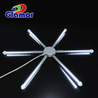 Tubo de nieve que cae LED Efecto de persecución de flores Animado 20mm Blanco Ww Mini Meteor Light 2D Decoración Luz para eventos al aire libre IP 65