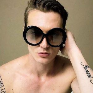 Lunettes de soleil tendance vintage à dégradé 2020 pour femmes, grandes montures, lunettes de soleil rondes surdimensionnées pour femmes - Product Image 3