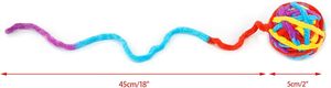 Jouets interactifs en peluche pour chatons d'intérieur, balles en fil avec clochette et ficelle, vente en gros - Product Image 2