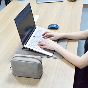 กระเป๋าใส่แล็ปท็อป MacBook ขนาด 13-14 นิ้ว ดีไซน์ฝรั่งเศส ทนทาน เป็นมิตรกับสิ่งแวดล้อม พกพาสะดวก น้ำหนักเบา กันน้ำ ทำจากหนัง PU พร้อมขาตั้ง - Product Image 6