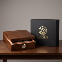 Cave à cigares de luxe en bois Landy, humidor rectangulaire gravé en MDF, emballage haut de gamme, vente en gros, fabricant, fournisseur de boîtes en vrac