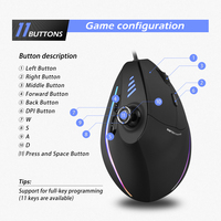 ZELOTES C-18 accessoires informatiques chauds souris verticale multi-boutons rvb souris de jeu verticale filaire