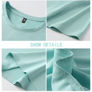 ओम अनुकूलित लोगो डिजाइन ग्रीष्मकालीन ठंडा वसा बर्फ रेशम आधा आस्तीन और आकार पुरुषों की आकस्मिक राउंड गर्दन टी-शर्ट - Product Image 2