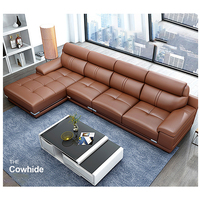 Canapé en Cuir Modulaire Classique de Luxe, Confortable pour Salon, Ensemble de Meubles Canapé Sectionnel Multifonction