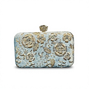 Pochette de Soirée Florale en Velours Brodé Fait Main de Luxe, Sac de Mariage, Pochette de Fête, Vente en Gros, OEM ODM - Product Image 1