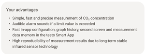 Medidor Digital de CO2 Testo 535, Detector Portátil de Dióxido de Carbono, Compatible con Conexión a Aplicación Móvil - Product Image 3