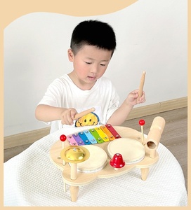 ชุดเครื่องดนตรีไม้มอนเตสซอรี่อเนกประสงค์พร้อมไซโลโฟนและกลองสำหรับเด็กเล็กและเด็กวัยหัดเดิน ขายส่ง - Product Image 2