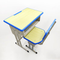 Junqi fabricant meubles d'école modernes détachables en bois bureau d'étudiant table et chaises d'école primaire ensemble