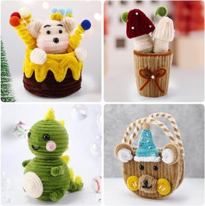 Tallos de chenilla gruesos en limpiadores de tuberías multicolores para decoraciones de arte y bricolaje Suministros para manualidades creativas - Product Image 5