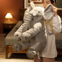 Peluche d'éléphant en matériau souple personnalisée en usine, peluche de dessin animé mignon, peluche douce pour bébé, jouet pour enfants, animal