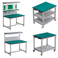 Roulette de table en aluminium personnalisé ODM antistatique assemblage de bureau antistatique roues industrielles d'établi en aluminium léger antistatique