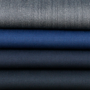 Kain setelan organik dan klasik wol 50% 50% poliester tenun Italia untuk setelan pria Herringbone - Product Image 6