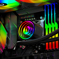Refroidisseur de processeur liquide Zeromaster à triple ventilateur 360 mm RGB PWM AIO, refroidissement par eau à roulement fluide, garantie 12 mois pour Intel pour ordinateur de bureau