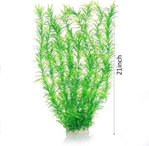 Décor d'aquarium Plantes artificielles en plastique écologique Vert/Rose/Violet Forme <span class=keywords><strong>de</strong></span> tige 21 pouces Extra Large Grand Fish Tank - Product Image 2