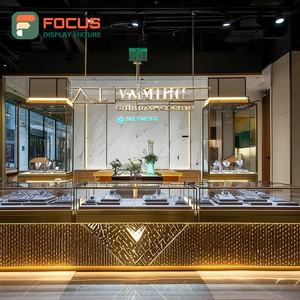 Sistema de Exhibición de Joyería Moderno con Acabado Laminado, Mostrador de Vidrio para Centro Comercial - Product Image 5