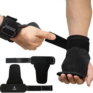 Correas de Agarre para Levantamiento de Pesas de Cuero Vacuno Transpirable y Ligero para un Entrenamiento de Fuerza y Práctica en el Gimnasio - Product Image 1
