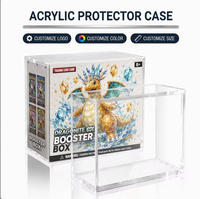 Boîte de présentation en acrylique ETB, boîte de rangement pour boosters, boîte de protection en acrylique avec couvercle magnétique, protection UV