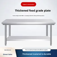 Plan de travail en acier inoxydable usiné CNC, comptoir de cuisine, table de préparation commerciale pour restaurant, planche à pâtisserie, table d'emballage, garantie 5 ans