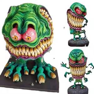 Figurine de tête de Rat Fink de Halloween, Poupée de tête Big Daddy, Décoration de bureau, Objets de décoration, Cadeaux, Sculpture, Modèle - Product Image 1