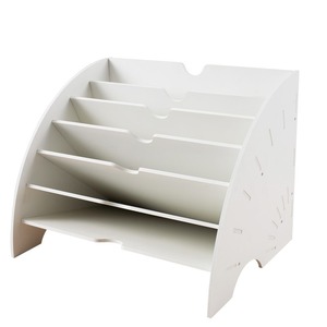 Organizador de Archivos Curvo de 5 Niveles, Bandeja para Documentos de Escritorio, Estante para Archivos de PVC Multicapa para Uso en Oficina y Hogar - Product Image 4