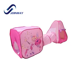 JWS-058 Популярные 3 в 1 розовый туннельная палатка игрушки для детей игровой дом палатка для детей