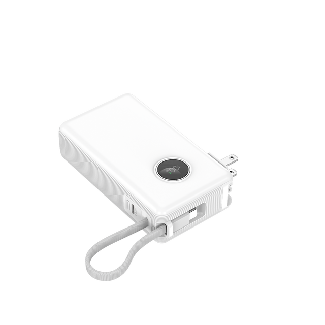 WT - 16SO Portable Charger with Built in Cables & Wall Plug, Power Bank, 22.5W USB C Fast Charging Battery Pack