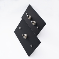Black-S Laiton 220V American Standard Home Bar Hôtel Personnalisé Mur Électrique Bascule CE Commutateur 1GANG2GANG 2WAY 3WAY Gradateur