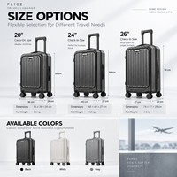 Valise PC Moderne et Fonctionnelle en Gros avec Ouverture Frontale, Port USB, Porte-Gobelet, Crochet de Suspension, Serrure TSA et Poignée Télescopique