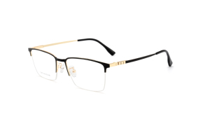 Metal Eyewear Black Square <strong>Rectangular</strong> <strong>Eyeglass</strong> <strong>Frames</strong> Customized Prescription Spectacles <strong>Frame</strong>
