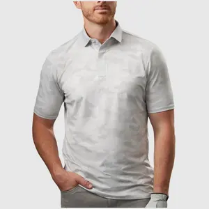 Hot Custom Golf Shirt Polyester T-Shirt Camo Sublimation Blank Polo T-Shirt Fitted Breathable Men's Polo Shirt