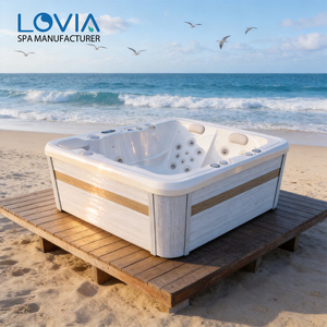 Jacuzzi LOVIA para 3 Personas, Eficiente Energéticamente, Jacuzzi Balboa, Bañera de Hidromasaje Exterior, Bañera de Hidromasaje, Hidroterapia - Product Image 1
