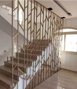 EX693 Innovative Stainless Steel Partition Designs Modern Homes Laser Cut Art Theme Irregular Structure Foldable - Product Image 2