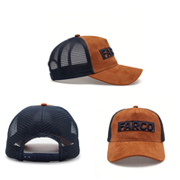 Gorras Trucker de 5 Paneles de Gamuza y Poliéster/Algodón con Logotipo Personalizado de Alta Calidad al por Mayor, Unisex, Deportivas, con Bordado 3D