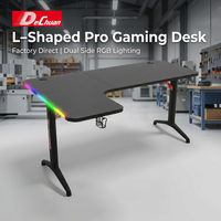 Bureau de jeu en forme de L personnalisé avec impression de logo RGB gratuite en gros
