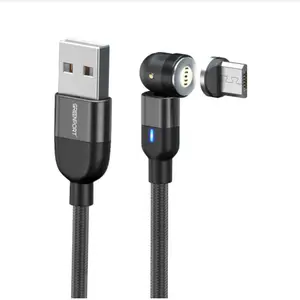 New Model 3in1 Magnetic USB Charging Data Cable 540 Degree Rotate Bending Charger Adapter For Mobile phones Accessories