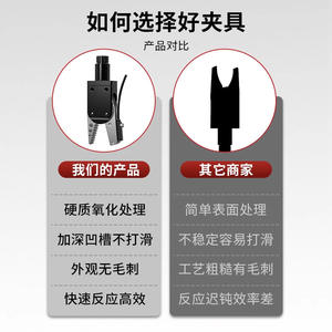 Pince pneumatique de type Y mini Grz20 C à mors alligator dentelés pour effector d'extrémité de bras robotique - Product Image 1