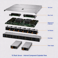 Serveur en rack 1U PowerEdge R650, double processeur Intel Xeon de 3e génération, PCIe4.0, IDRAC9, virtualisation, serveur d'entreprise pour base de données cloud