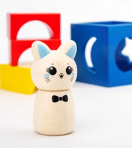 صندوق سحري جديد لعبة القط الخشبي مغامرة صغيرة للبحث والإخفاء لعبة سحرية ألعاب أطفال هدايا لعبة خشبية