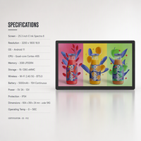 Écran d'affichage numérique E Ink Spectra 6 couleurs 13,3 25,3 28,5 32 pouces, 3200x1800, 2 Go, 16 Go EMMC, Android 11, Quad Core A55