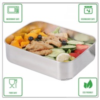 Boîte à lunch en acier inoxydable de 750 ml, compatible micro-ondes, étanche, sans BPA, écologique, empilable, pour le stockage des aliments dans la cuisine