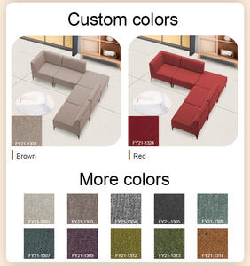 Diseño moderno Área pública Combinación gratuita Asientos relajantes modulares personalizados Tela suave Oficina Esquina de espera Conjunto de sofá para la venta - Product Image 3