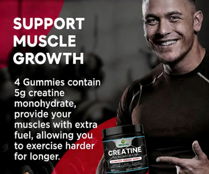 Gomitas de Creatina Monohidrato Micronizada de Marca Privada al por Mayor, 5000 mg, Suplemento Deportivo Pre-Entrenamiento para Adultos Potenciador de Energía - Product Image 5
