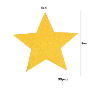 Colorido estrella de cinco puntas flor Banner coche costura oro cebolla perla papel cumpleaños fiesta decoraciones para un año cien - Product Image 2