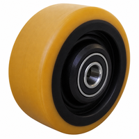 Roue de charge en PU haute résistance à l'usure, forte adhérence, capacité de charge lourde, 125x60x20mm pour chariot élévateur électrique Linde