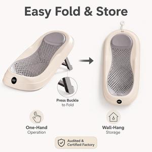Transat de Bain Bébé Intelligent avec Détection de Température, Écran Anti-Buée, Support en TPE Souple, Pliable, Fixation Murale, pour Nouveau-né, Plus OEM - Product Image 2