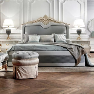 ชุดเครื่องนอนผ้าหรูหราสไตล์วิลล่าคลาสสิกยุโรป  ไม้บีชคุณภาพสูงสั่งทำพิเศษ  ห้องนอนครบชุดพร้อม<span class=keywords><strong>กระจก</strong></span>แต่งตัว - Product Image 1