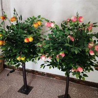 Simulatie Kunststof Fruitboom Nep Appel Sinaasappel Mandarijn Perzik Granaatappel Binnen Buiten Staande Decoratie