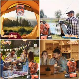 พัดลมพกพาแบบชาร์จไฟได้ 20000mAh พร้อมไฟ LED, พอร์ต USB, แบตสำรองในตัว; พัดลมสำหรับตั้งแคมป์กลางแจ้ง; ไฟส่องสว่างกลางแจ้ง - Product Image 6