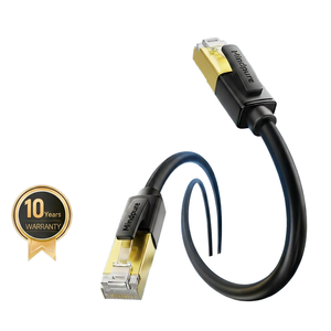 Cat8 Patch Cord SFTP Pure Copper 40Gbps 2000MHz Ethernet <b>Cable</b> for Data Center Server Switch AI Cluster NAS Gaming PC PS5 - Product Image 1